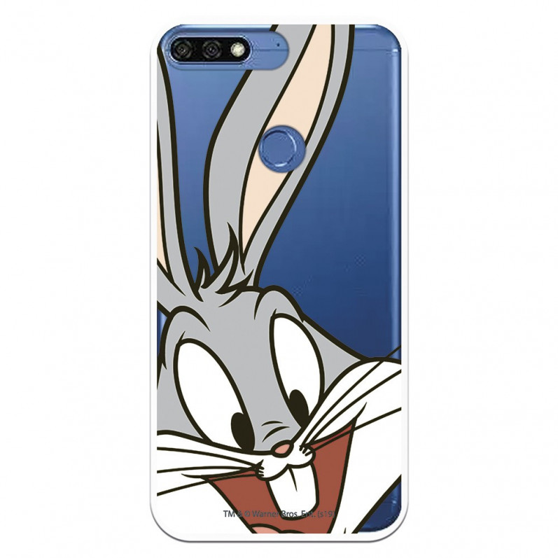 Husă oficială Warner Bros Bugs Bunny Bugs Bunny Transparent Case pentru Huawei Y7 2018 - Looney Tunes