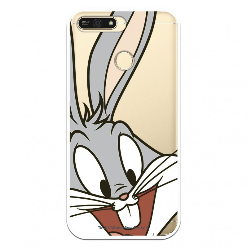 Husă oficială Warner Bros Bugs Bunny Transparent Case pentru Huawei Y6 2018 - Looney Tunes