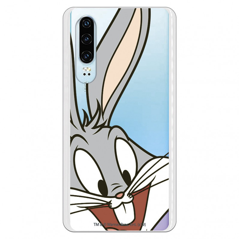 Husă oficială Warner Bros Bugs Bunny Bugs Bunny transparentă pentru Huawei P30 - Looney Tunes