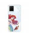 Funda para Vivo Y33s Oficial de Disney Ariel y Sebastián Burbujas - La Sirenita