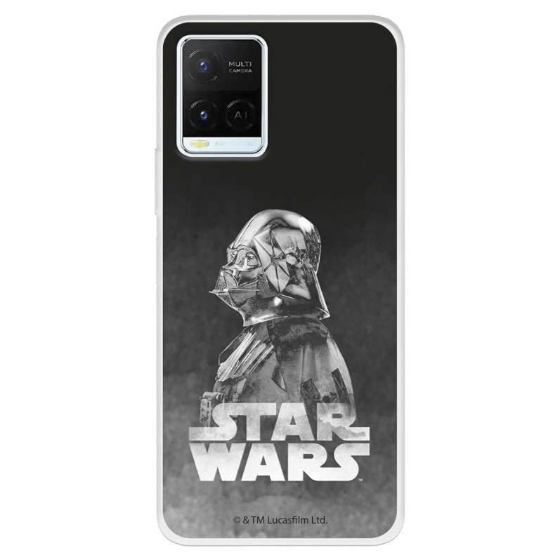 Funda para Vivo Y33s Oficial de Star Wars Darth Vader Fondo negro - Star Wars