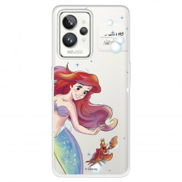 Funda para Realme GT 2 Pro Oficial de Disney Ariel y Sebastián Burbujas - La Sirenita