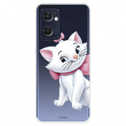 Funda para Oppo Find X5 Lite Oficial de Disney Marie Silueta - Los Aristogatos