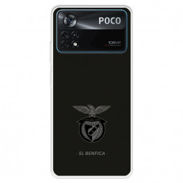 Funda para Xiaomi Poco X4 Pro del Escudo Fondo Negro  - Licencia Oficial Benfica