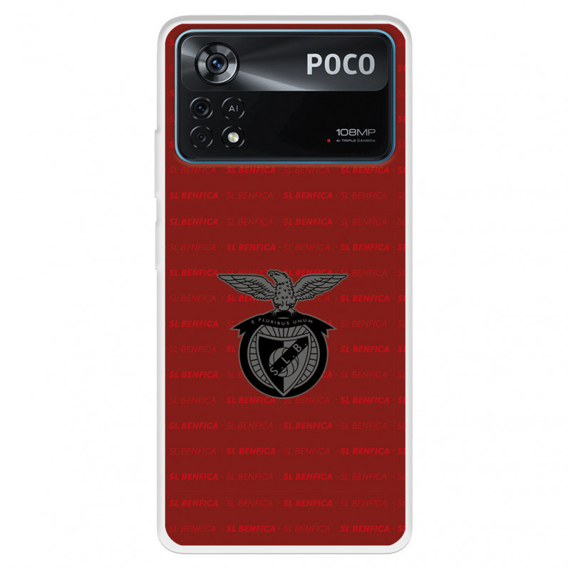 Funda para Xiaomi Poco X4 Pro del Escudo Fondo Granate  - Licencia Oficial Benfica
