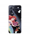 Funda para Realme C35 Oficial de Disney Ariel y Sebastián Burbujas - La Sirenita