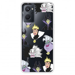 Funda para Realme 9i Oficial de Disney Villanas Patrón - Villanas Disney