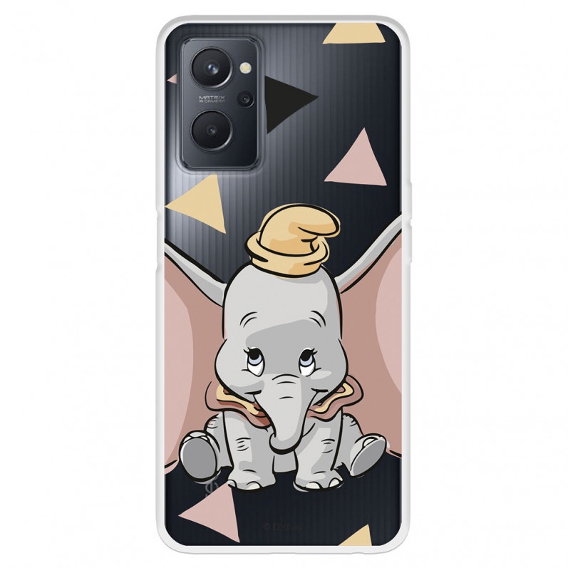 Funda para Realme 9i Oficial de Disney Dumbo Silueta Transparente - Dumbo