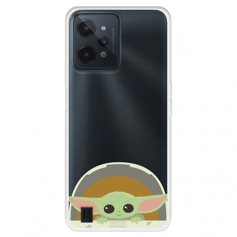 Funda para Realme C31 Oficial de Star Wars Baby Yoda Sonrisas - The Mandalorian