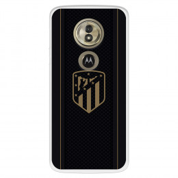 Funda para Motorola Moto G6 Play del Atlético de Madrid Escudo Dorado Fondo Negro  - Licencia Oficial Atlético de Madrid