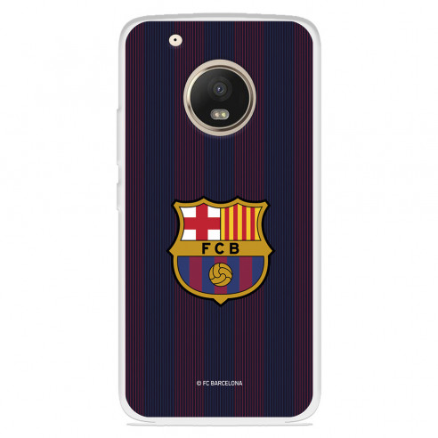 Funda para Motorola Moto G5 Plus del FC Barcelona Rayas Blaugrana  - Licencia Oficial FC Barcelona