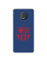 Funda para Motorola Moto G6 del FC Barcelona Escudo Rojo Fondo Azul  - Licencia Oficial FC Barcelona