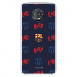Funda para Motorola Moto G6 del FC Barcelona Escudo Patrón Rojo y Azul  - Licencia Oficial FC Barcelona