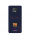 Funda para Motorola Moto G6 del FC Barcelona Barsa Fondo Azul  - Licencia Oficial FC Barcelona
