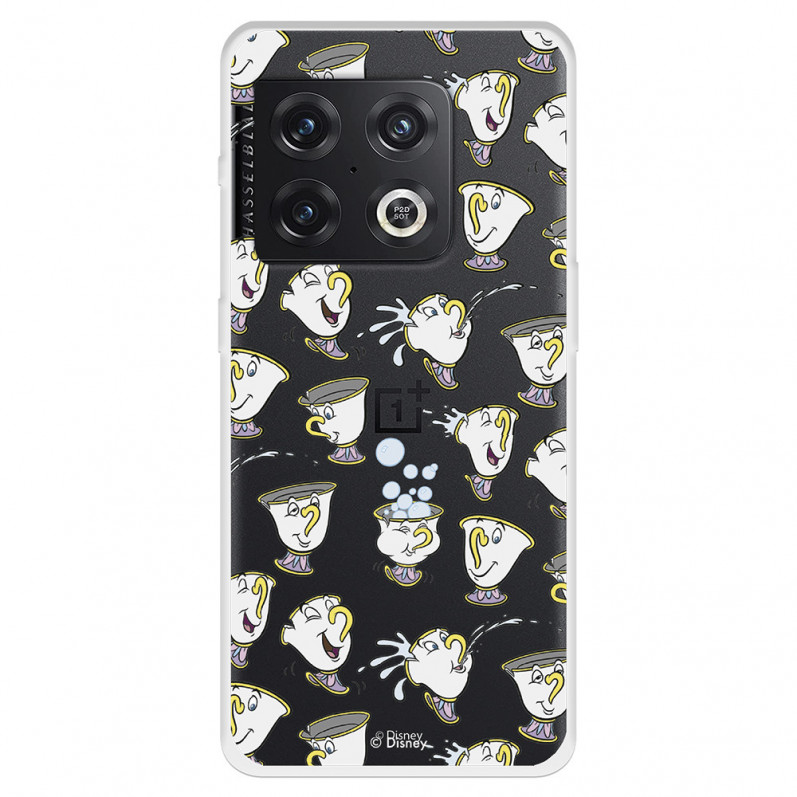 Funda para OnePlus 10 Pro Oficial de Disney Chip Potts Siluetas - La Bella y la Bestia