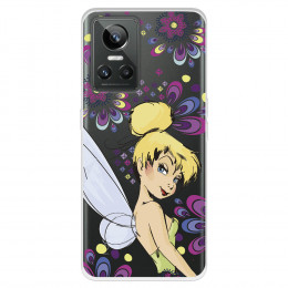 Funda para Realme GT Neo 3 Oficial de Disney Campanilla Flores - Peter Pan