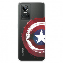 Funda para Realme GT Neo 3 Oficial de Marvel Capitán América Escudo Transparente - Marvel