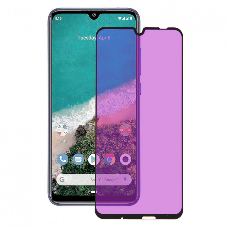 Geam securizat Complet Anti Blue-Ray negru pentru Xiaomi Mi A3