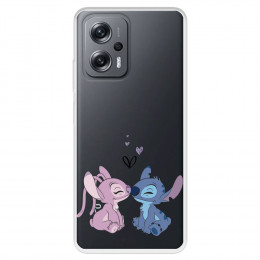 Funda para Xiaomi Poco X4 GT Oficial de Disney Angel & Stitch Beso - Lilo & Stitch