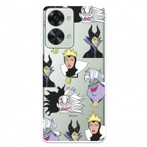 Funda para OnePlus Nord 2T 5G Oficial de Disney Villanas Patrón - Villanas Disney