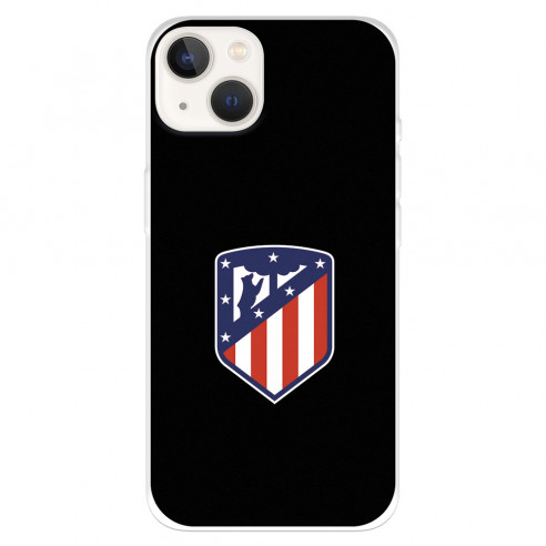 Funda para Iphone 14 del Atlético de Madrid Escudo Fondo Negro  - Licencia Oficial Atlético de Madrid