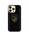 Funda para IPhone 14 Pro del Atlético de Madrid Escudo Dorado Fondo Negro  - Licencia Oficial Atlético de Madrid