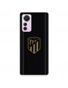 Funda para Xiaomi Mi 12 Lite 5G del Atlético de Madrid Escudo Dorado Fondo Negro  - Licencia Oficial Atlético de Madrid