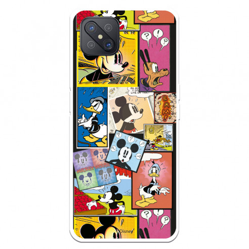 Funda para Oppo A92S Oficial de Disney Mickey Comic - Clásicos Disney