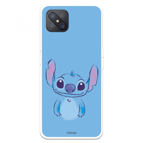 Funda para Oppo A92S Oficial de Disney Stitch Azul - Lilo & Stitch