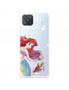 Funda para Oppo A92S Oficial de Disney Ariel y Sebastián Burbujas - La Sirenita