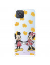 Funda para Oppo A92S Oficial de Disney Mickey y Minnie Mano Patrón Amarillo - Clásicos Disney