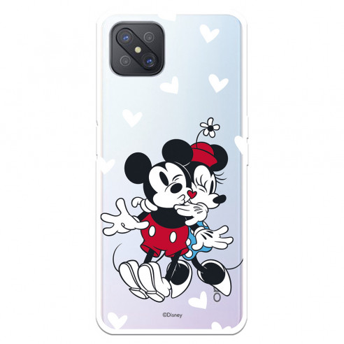 Funda para Oppo A92S Oficial de Disney Mickey y Minnie Classic Love - Clásicos Disney