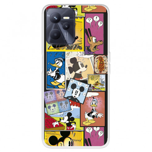 Funda para Realme Narzo 50A Prime Oficial de Disney Mickey Comic - Clásicos Disney