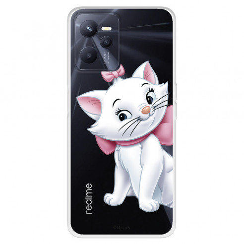 Funda para Realme Narzo 50A Prime Oficial de Disney Marie Silueta - Los Aristogatos