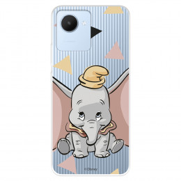 Funda para Realme C30 Oficial de Disney Dumbo Silueta Transparente - Dumbo