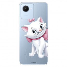 Funda para Realme C30 Oficial de Disney Marie Silueta - Los Aristogatos