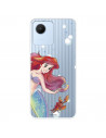 Funda para Realme Narzo 50i Prime Oficial de Disney Ariel y Sebastián Burbujas - La Sirenita