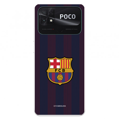 Husă pentru Xiaomi Poco C40 FC Barcelona Blaugrana Stripes - Licență oficială FC Barcelona