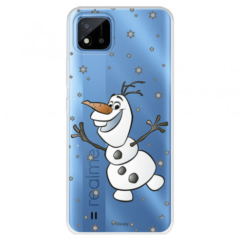 Funda para Realme Narzo 50 Oficial de Disney Olaf Transparente - Frozen