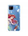 Funda para Realme Narzo 50 Oficial de Disney Ariel y Sebastián Burbujas - La Sirenita