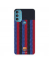 Funda para Motorola Moto G71 5G del FC Barcelona Fondo Rayas Verticales  - Licencia Oficial FC Barcelona