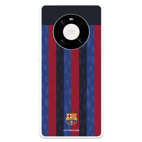 Funda para Huawei Mate 40 Pro del FC Barcelona Fondo Rayas Verticales  - Licencia Oficial FC Barcelona