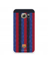 Funda para Samsung Galaxy S6 Edge Plus del FC Barcelona Fondo Rayas Verticales  - Licencia Oficial FC Barcelona