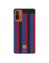 Funda para Xiaomi Redmi 9T del FC Barcelona Fondo Rayas Verticales  - Licencia Oficial FC Barcelona