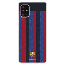 Funda para Samsung Galaxy A51 5G del FC Barcelona Fondo Rayas Verticales  - Licencia Oficial FC Barcelona