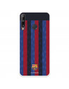 Funda para Huawei P40 Lite E del FC Barcelona Fondo Rayas Verticales  - Licencia Oficial FC Barcelona
