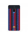 Funda para Xiaomi Redmi K30 del FC Barcelona Fondo Rayas Verticales  - Licencia Oficial FC Barcelona