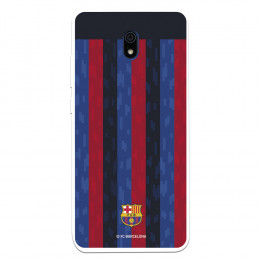 Funda para Xiaomi Redmi 8A del FC Barcelona Fondo Rayas Verticales  - Licencia Oficial FC Barcelona