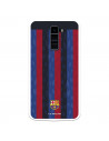 Funda para LG K10 4G del FC Barcelona Fondo Rayas Verticales  - Licencia Oficial FC Barcelona