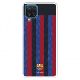 Funda para Samsung Galaxy A22 4G del FC Barcelona Fondo Rayas Verticales  - Licencia Oficial FC Barcelona